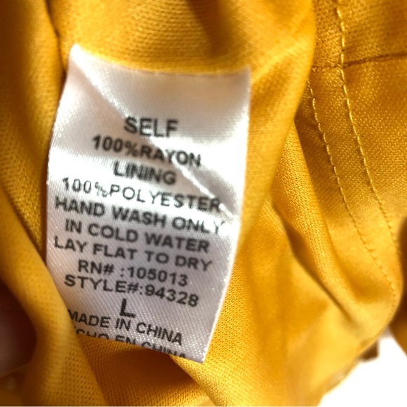 SAVANNA JANE Marigold Yellow Embroidered Polka Dot Babydoll Dress - Picture 9 of 10